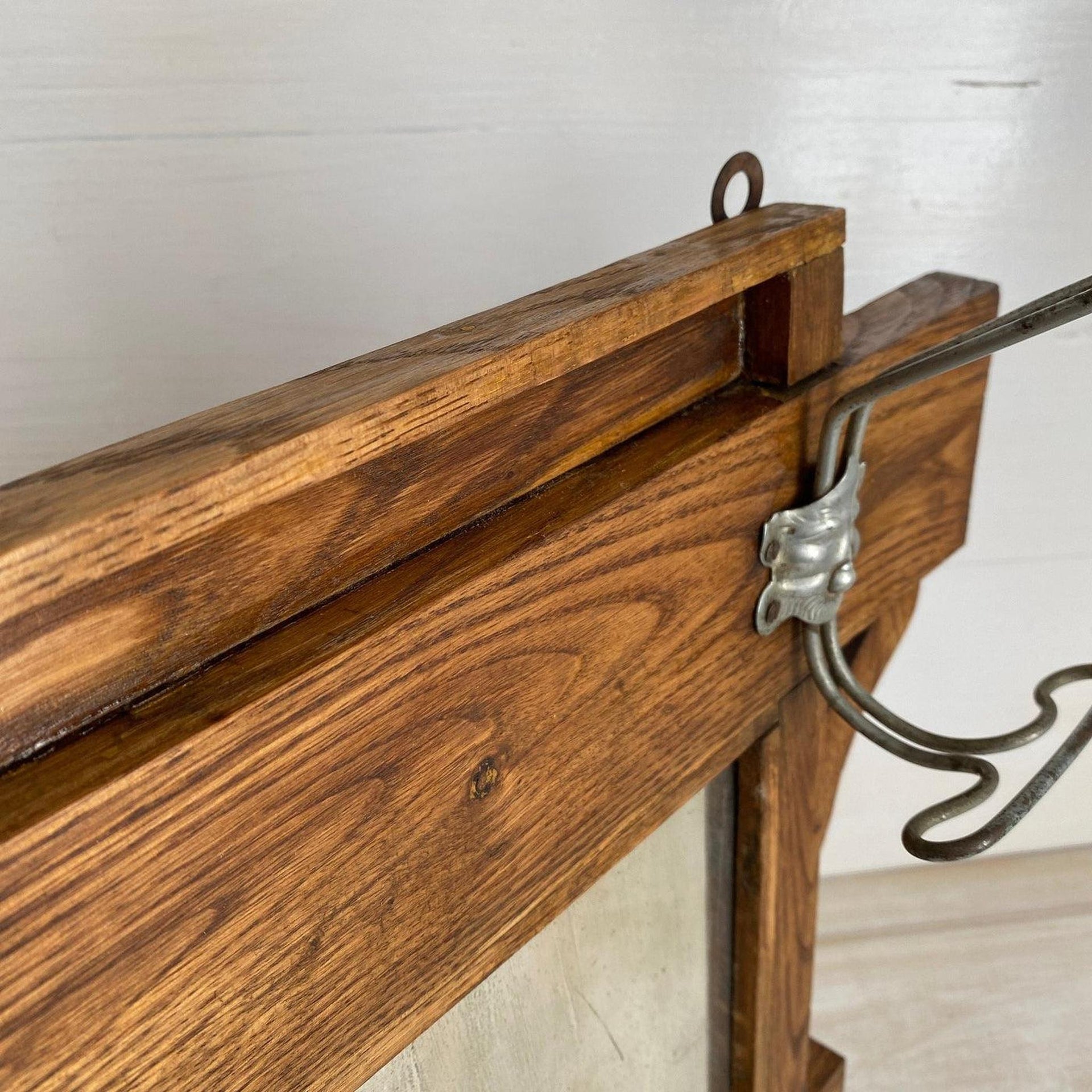Jugendstil Garderobe Antik Holz mit Spiegel um 1900