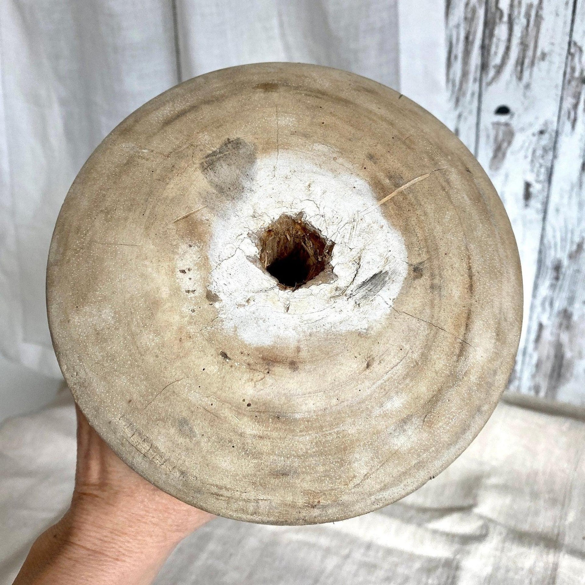 Lampenfuß Holz Antik Holzvase Handgeschnitzt