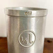 Messbecher aus Aluminium 1/4 Liter, Vintage 40er Jahre