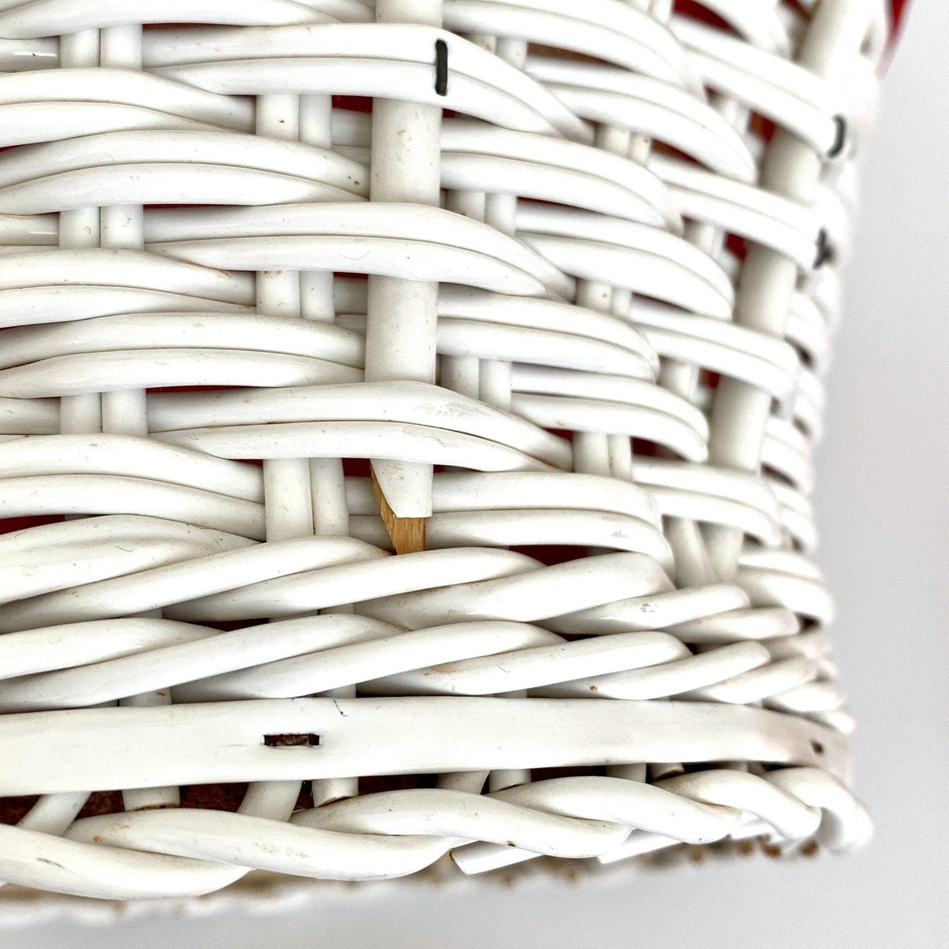 Nähkorb Rattan Rund mit Deckel Vintage 70er