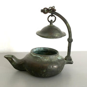 Öllampe Antik Bronze, Italien 19. Jh.