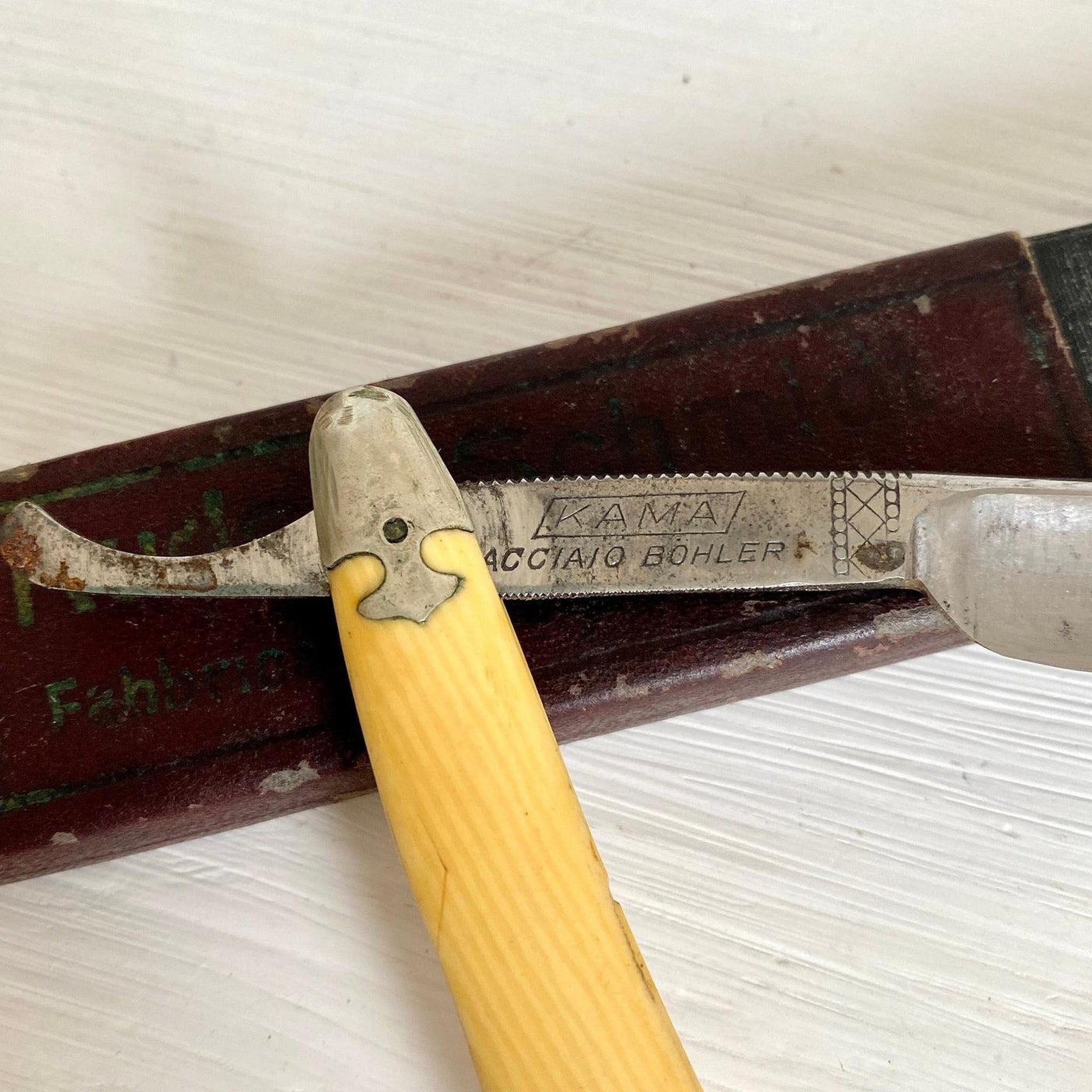 Rasiermesser Antik KAMA 99 Solingen Koch & Schäfer mit Schachtel, 40er Jahre