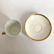 Regout Keramik Tasse Kaffeetasse Antik mit Goldrand Maastricht 19. Jhd.