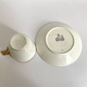 Regout Keramik Tasse Kaffeetasse Antik mit Goldrand Maastricht 19. Jhd.