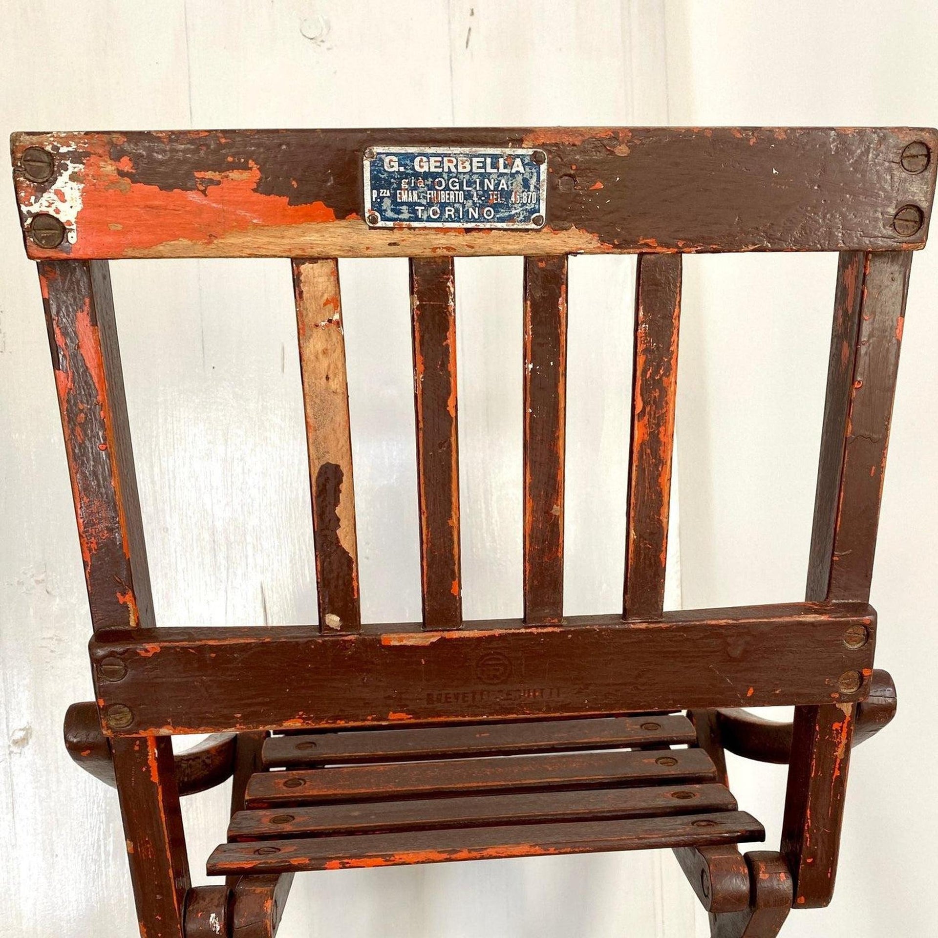Reguitti Vintage Klappstuhl Kinderstuhl Holz, 50er Jahre