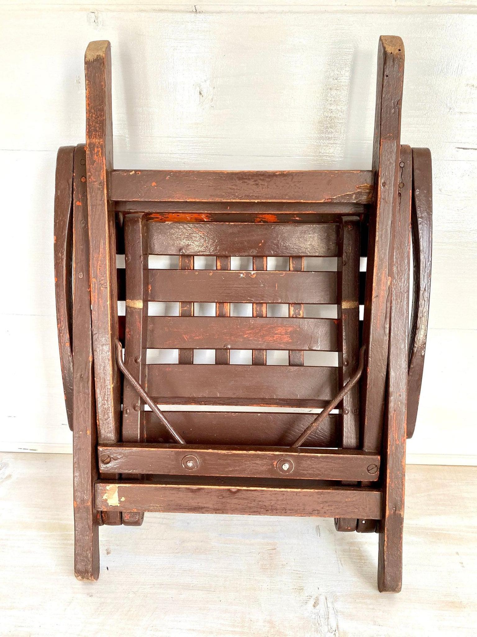 Reguitti Vintage Klappstuhl Kinderstuhl Holz, 50er Jahre