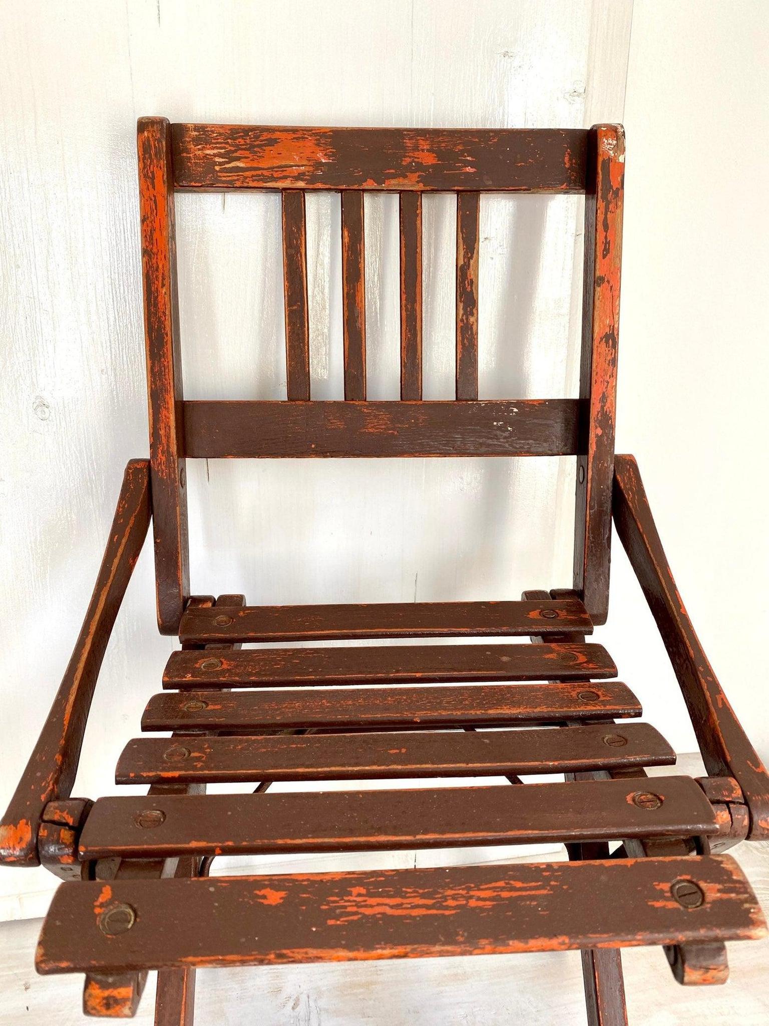 Reguitti Vintage Klappstuhl Kinderstuhl Holz, 50er Jahre