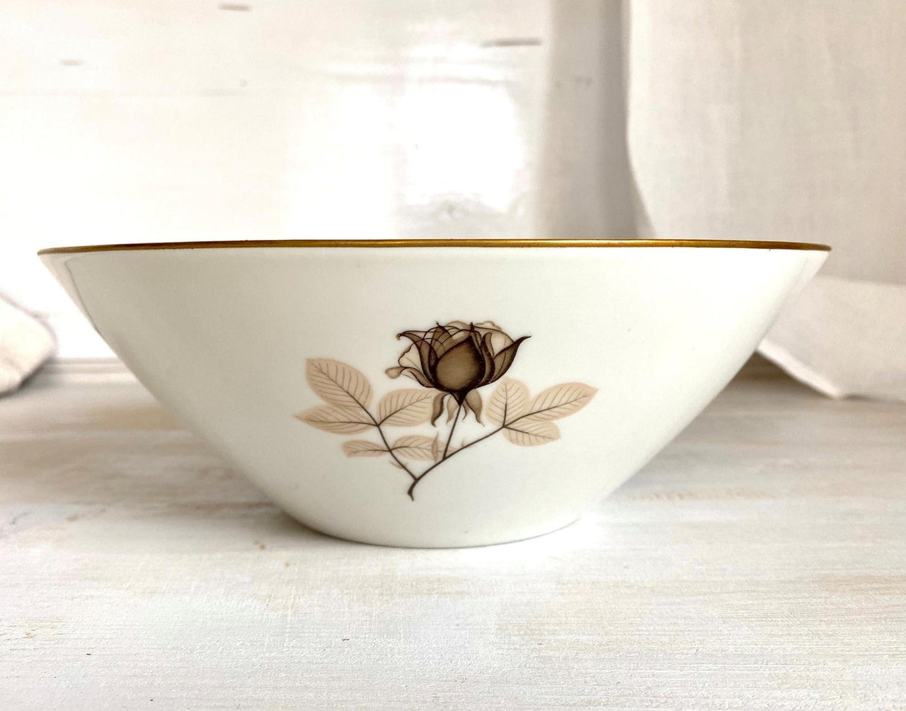 Rosenthal Porzellan Schüssel Schattenrose Form 2000, 60er