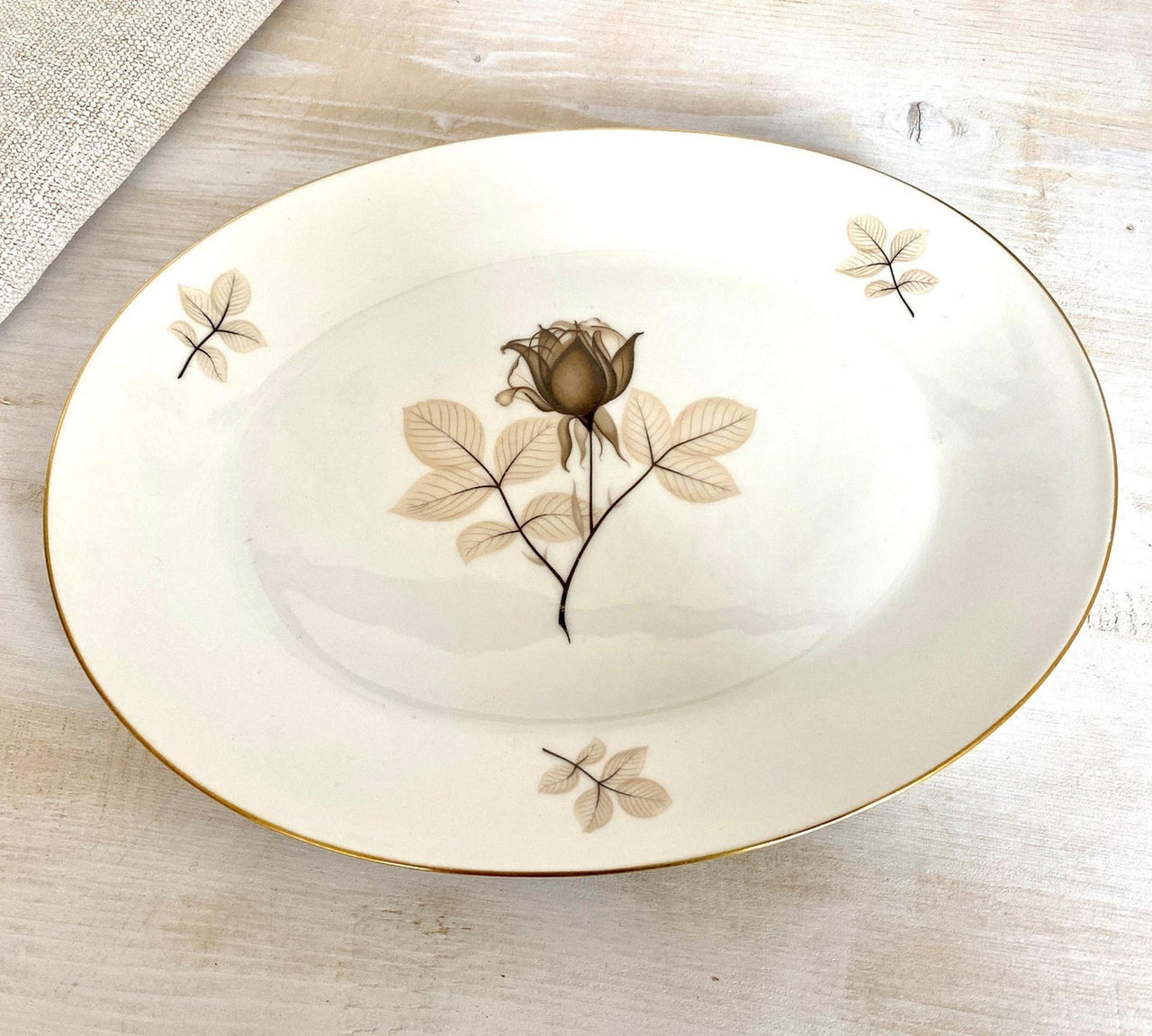 Rosenthal Schattenrose Fleischplatte Servierplatte oval cm 21x28