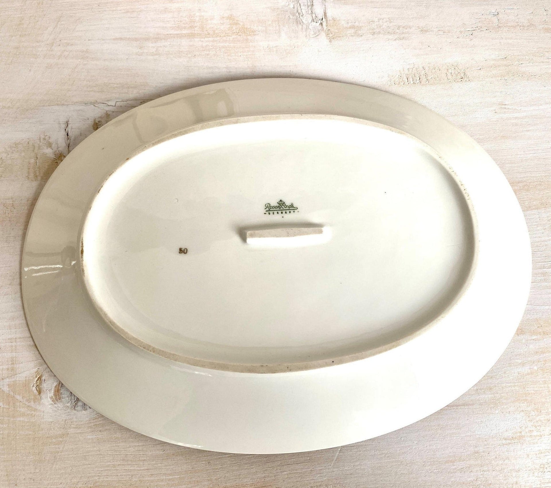 Rosenthal Schattenrose Fleischplatte Servierplatte oval cm 21x28