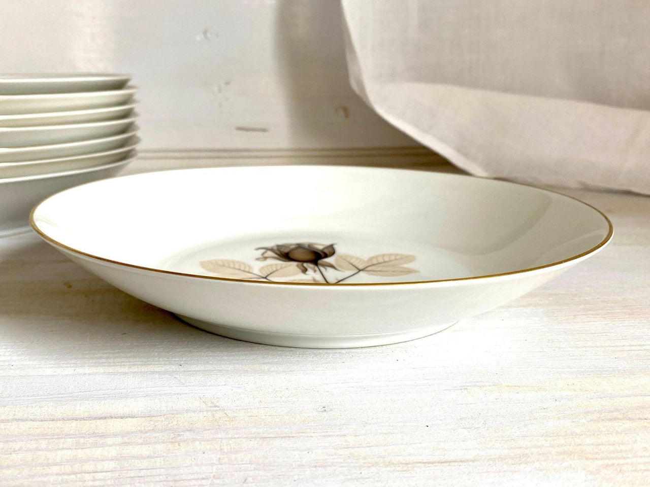 Rosenthal Schattenrose Suppenteller Form 2000, 60er