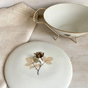 Rosenthal Schattenrose Suppenterrine mit Ständer, Form 2000, 60er