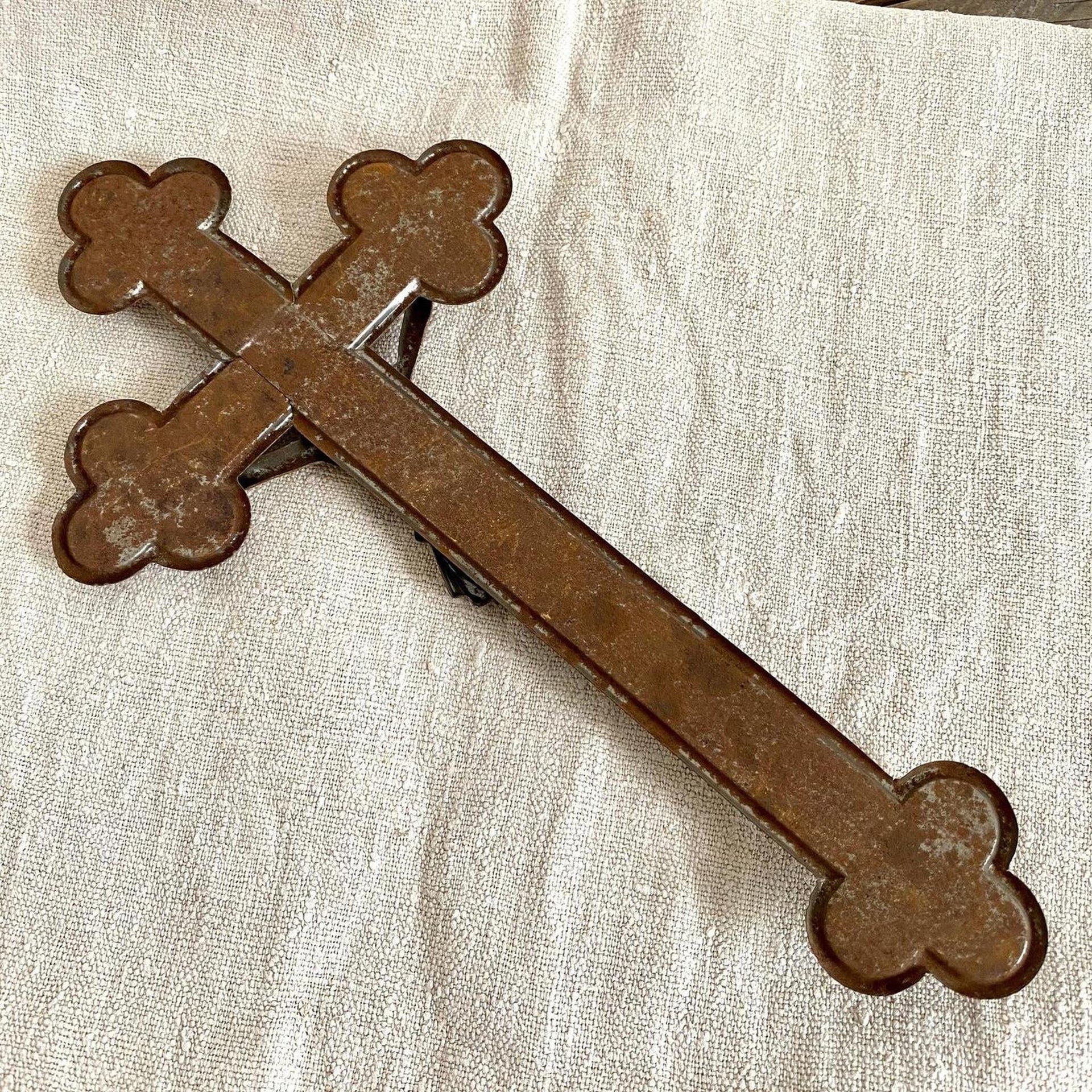 Sarg Kreuz Blech Vintage 50er Jahre