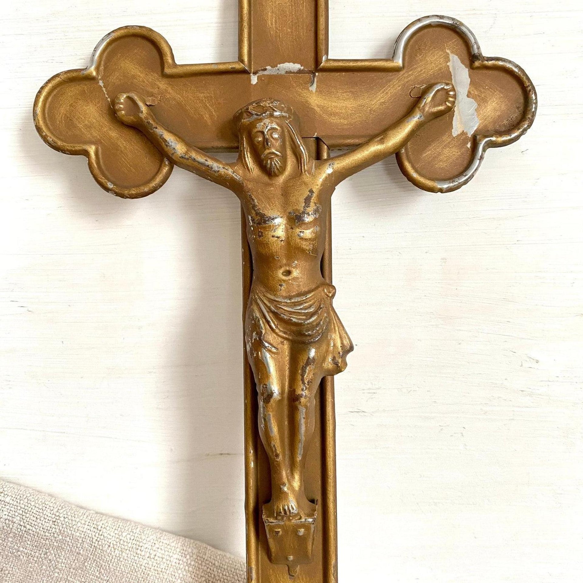 Sarg Kreuz Blech Vintage 50er Jahre