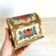 Schmuckschatulle Holz Bauernmalerei Handbemalt Vintage 50er
