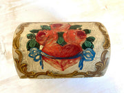 Schmuckschatulle Holz Bauernmalerei Handbemalt Vintage 50er