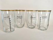 Vintage Ballantines whiskey glass set "Guide to Beginners", 1950s long drink tumblers-Sweet Antik