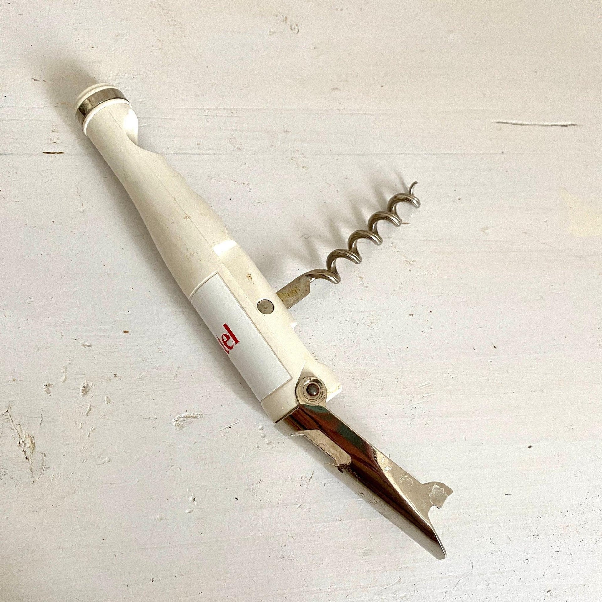Vintage bottle opener VITTEL 70s advertising corkscrew-Sweet Antik