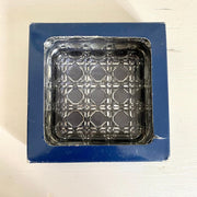Vintage clear glass ashtray 1970s Italy, boxed-Sweet Antik