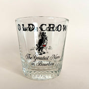Vintage whiskey tumbler glass 60s Old Crow, Canadian Club Whisky, Old Grand Dad Bourbon, set of 4-Sweet Antik