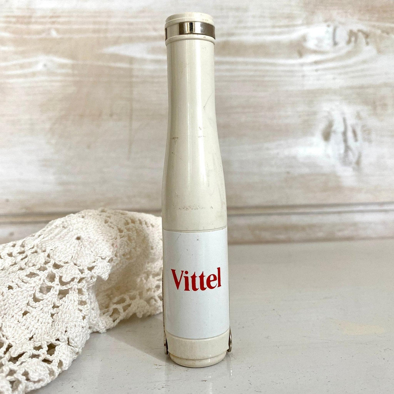 Vittel Flaschenöffner Korkenzieher Vintage Mineralwasser Werbung, um 1970