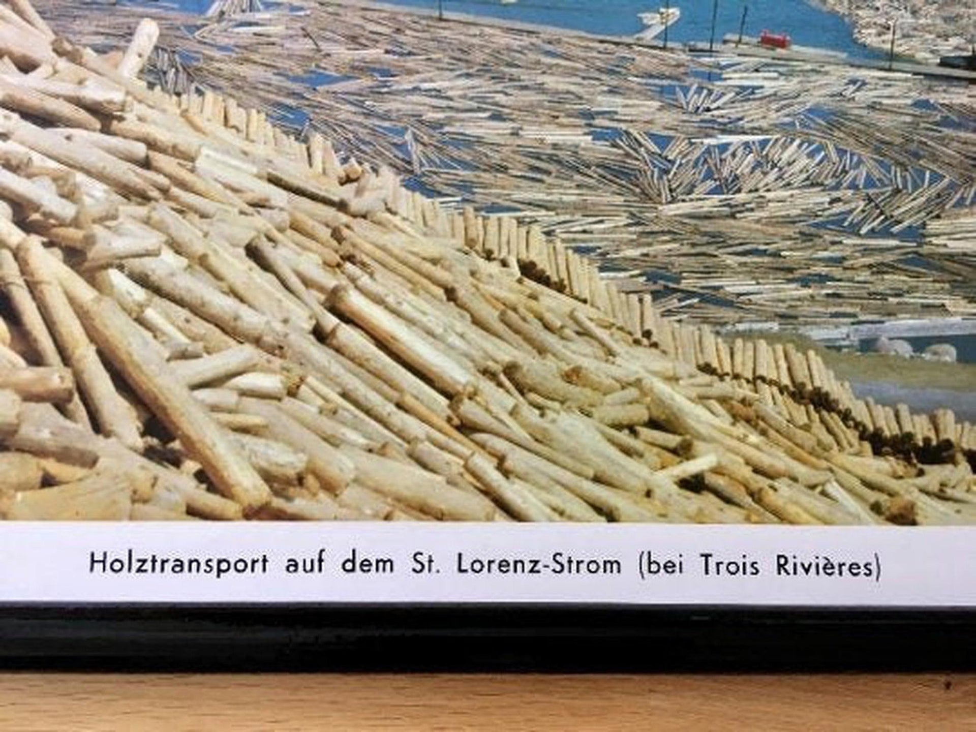 Westermann Schulkarte Wandbilder Holzfloß Kanada Vintage 50er Jahre