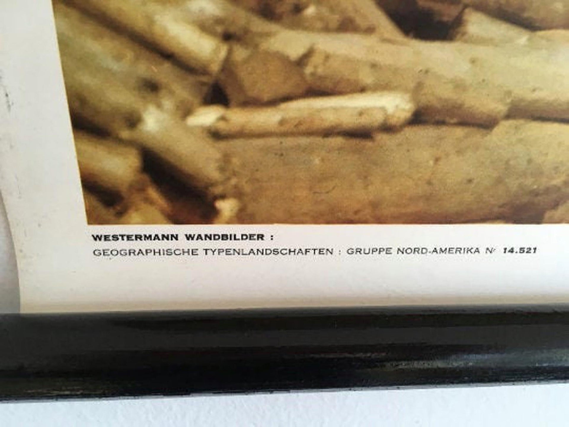 Westermann Schulkarte Wandbilder Holzfloß Kanada Vintage 50er Jahre
