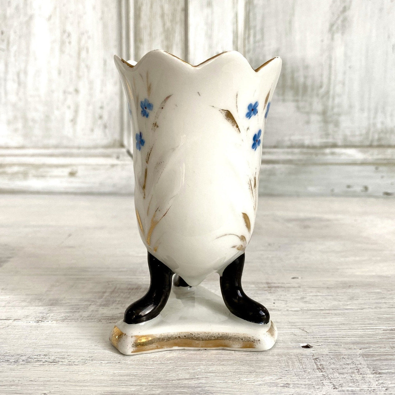 Antique Biedermeier porcelain vase Forget-me-not, 19th Century-vintage-flower vase-SweetAntik