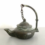 Antique bronze oil lamp, 1800s-vintage-primitive lighting-SweetAntik