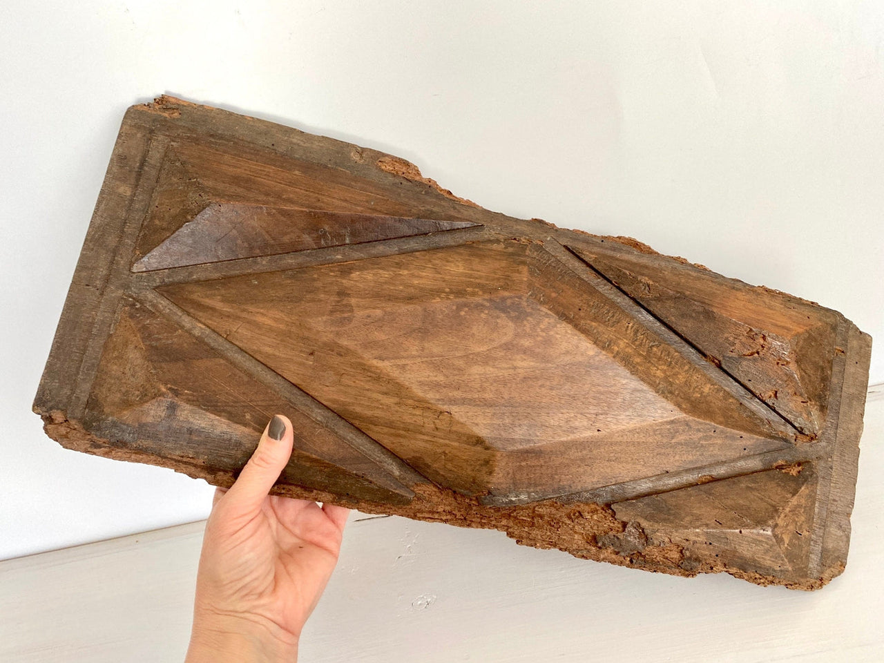 Antique carved wood panel, 18th century-vintage-wooden ornament-SweetAntik