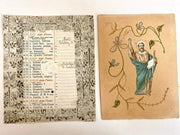 Antique nun work embroidered holy card St. Paul, 1930-vintage-religious card-SweetAntik