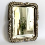 Antique ornate silver plate mirror, 19th century-vintage-Mirror-SweetAntik