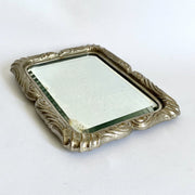 Antique ornate silver plate mirror, 19th century-vintage-Mirror-SweetAntik