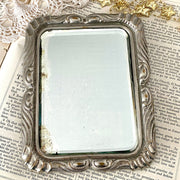 Antique ornate silver plate mirror, 19th century-vintage-Mirror-SweetAntik