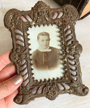 Antique photo frames openwork toleware, 1800s-vintage-frames-SweetAntik