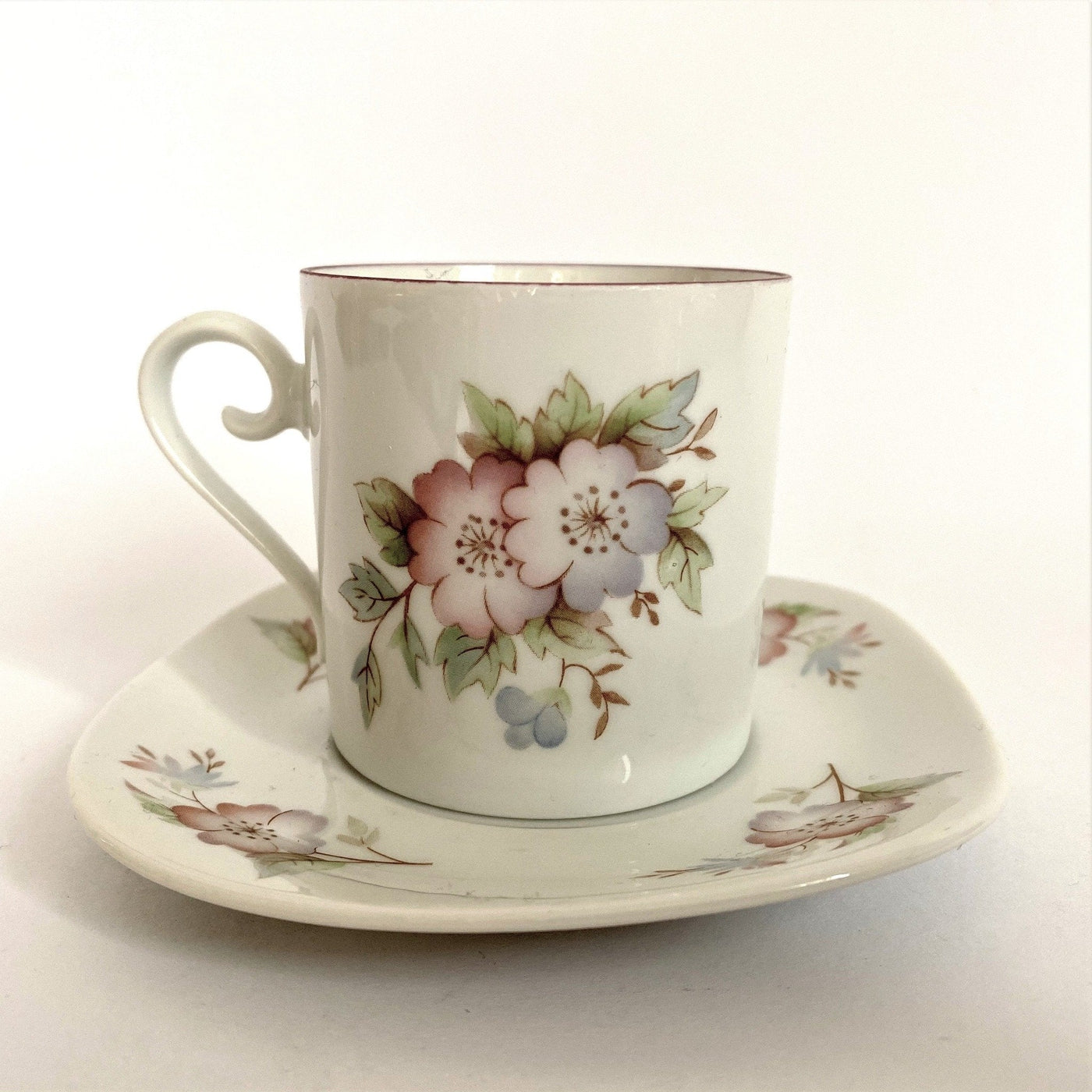 Floral porcelain coffee cup De Wan-vintage-espresso cup-SweetAntik