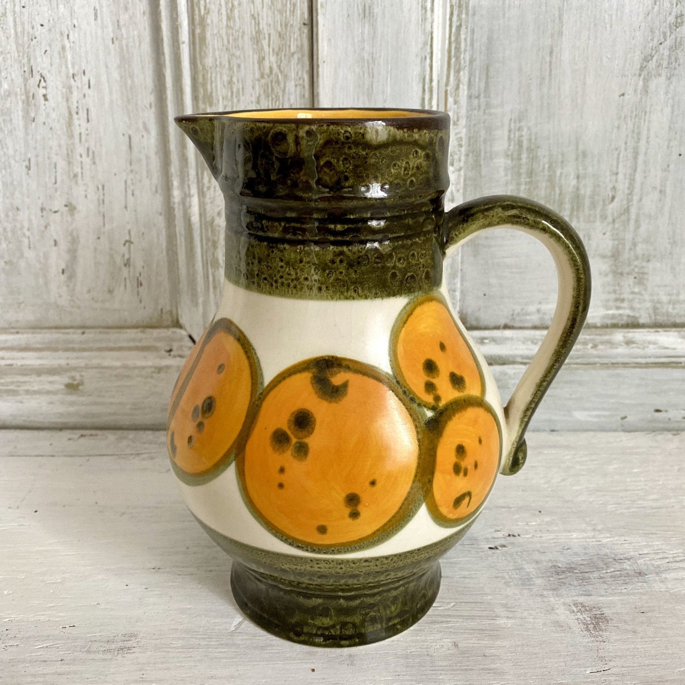 Majolica wine jug Schramberg "Kampen"-vintage-pitcher-SweetAntik