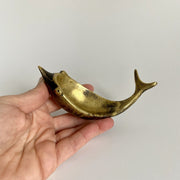 Mid century brass ashtray fish by Walter Bosse for Baller, 50s-vintage-Ashtray-SweetAntik