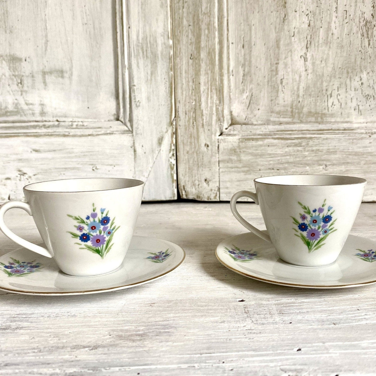 Pair porcelain cups demitasse Seltmann Weiden, 70s-vintage-espresso cup-SweetAntik