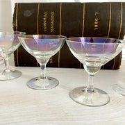 Stem glasses set of 3 small luster goblets, 1950s-vintage-vintage-SweetAntik
