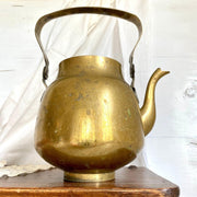 vintage Antique brass kettle, farmhouse kitchen decor - Sweet Antik