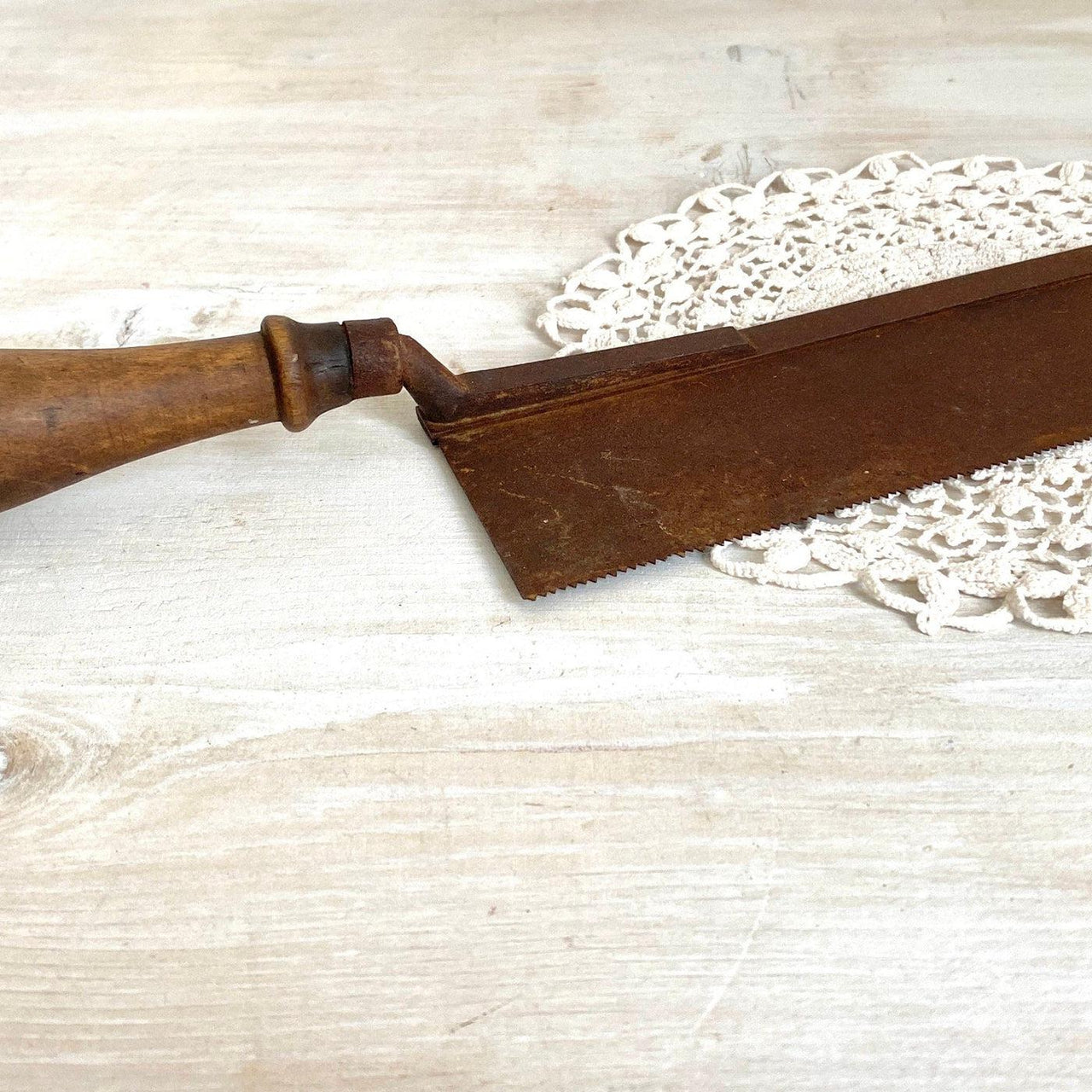 vintage Antique flush cut saw wooden handle, 1940s - Sweet Antik