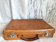 vintage Antique leather vanity suitcase, monogram CB, 1920s - Sweet Antik