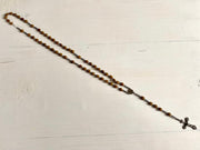 vintage Antique rosary Holy Mary pressed glass beads, 1920s - Sweet Antik