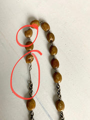 vintage Antique rosary Holy Mary pressed glass beads, 1920s - Sweet Antik