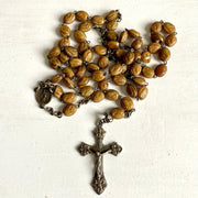 vintage Antique rosary Holy Mary pressed glass beads, 1920s - Sweet Antik