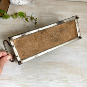 vintage Antique serving tray with railing 1900s dog decor-Sweet Antik