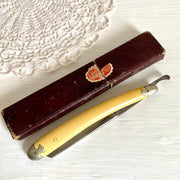 vintage Antique straight razor KAMA 99 Solingen boxed, 1940s - Sweet Antik