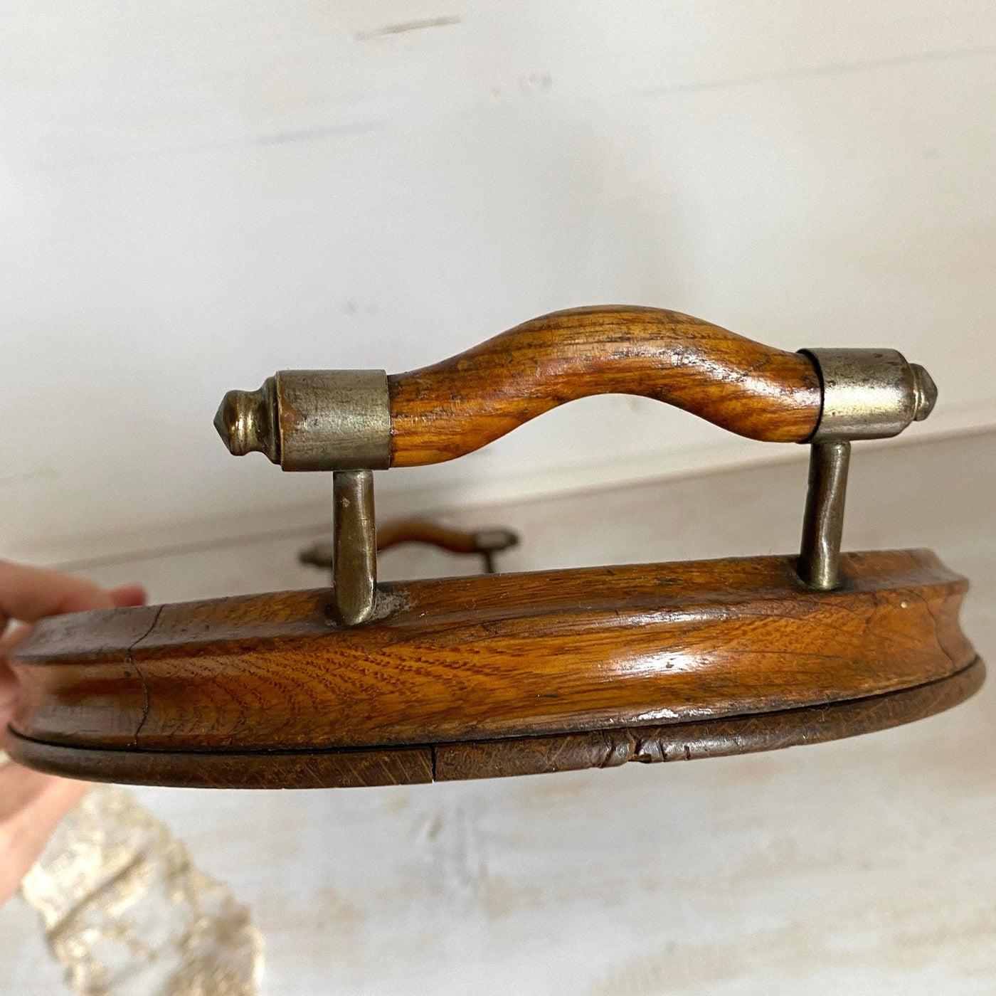 vintage Antique wooden tray oval, farmhouse kitchen decor, 1930s - Sweet Antik