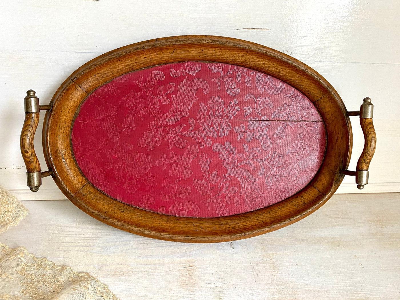 vintage Antique wooden tray oval, farmhouse kitchen decor, 1930s - Sweet Antik